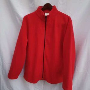 Young USA Women's Red Fleece Zip Up Jacket Size XL